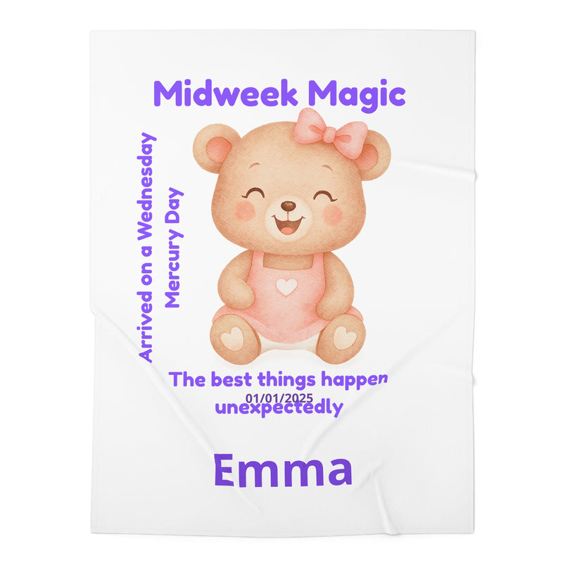Personalized swaddle blanket - Midweek Magic