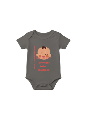 Personalized Baby Bodysuit - Born on Tuesday - Too Bright to Be Contained