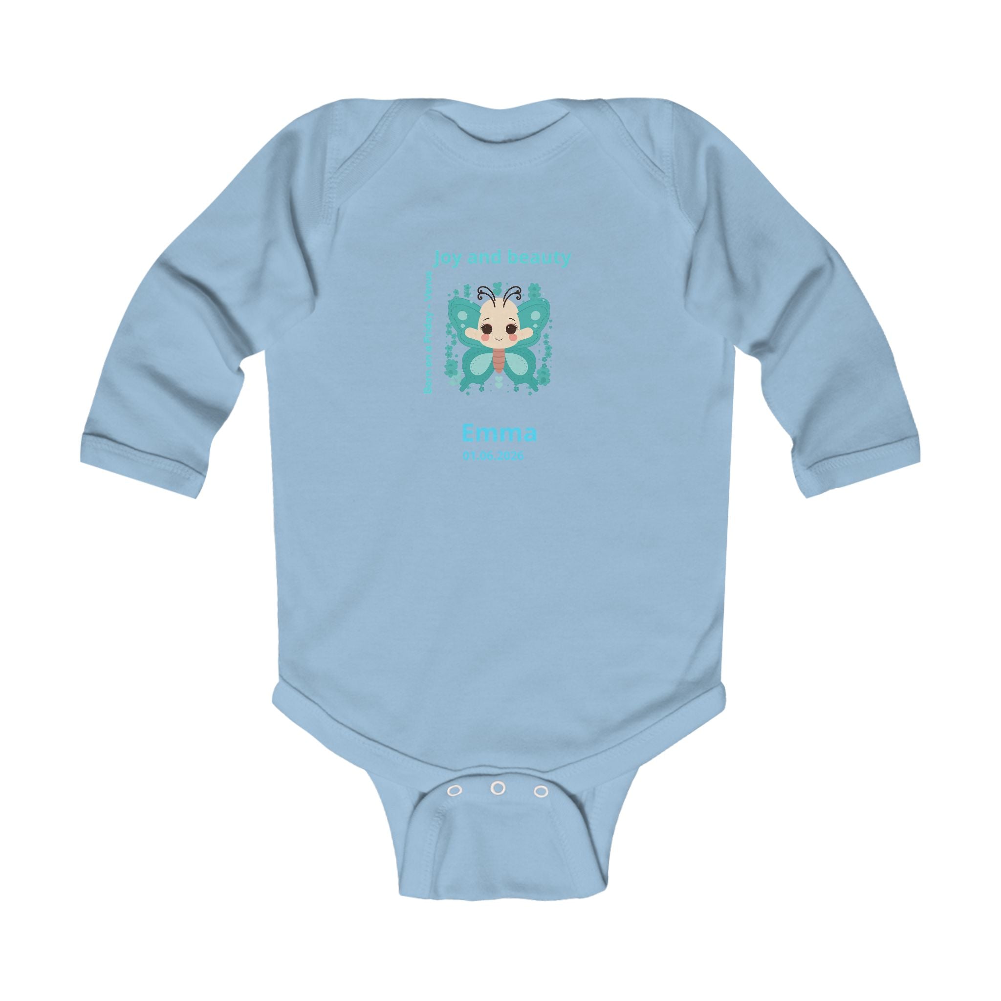 Personalized Baby Pajama - Born on Friday - Joy and Beauty