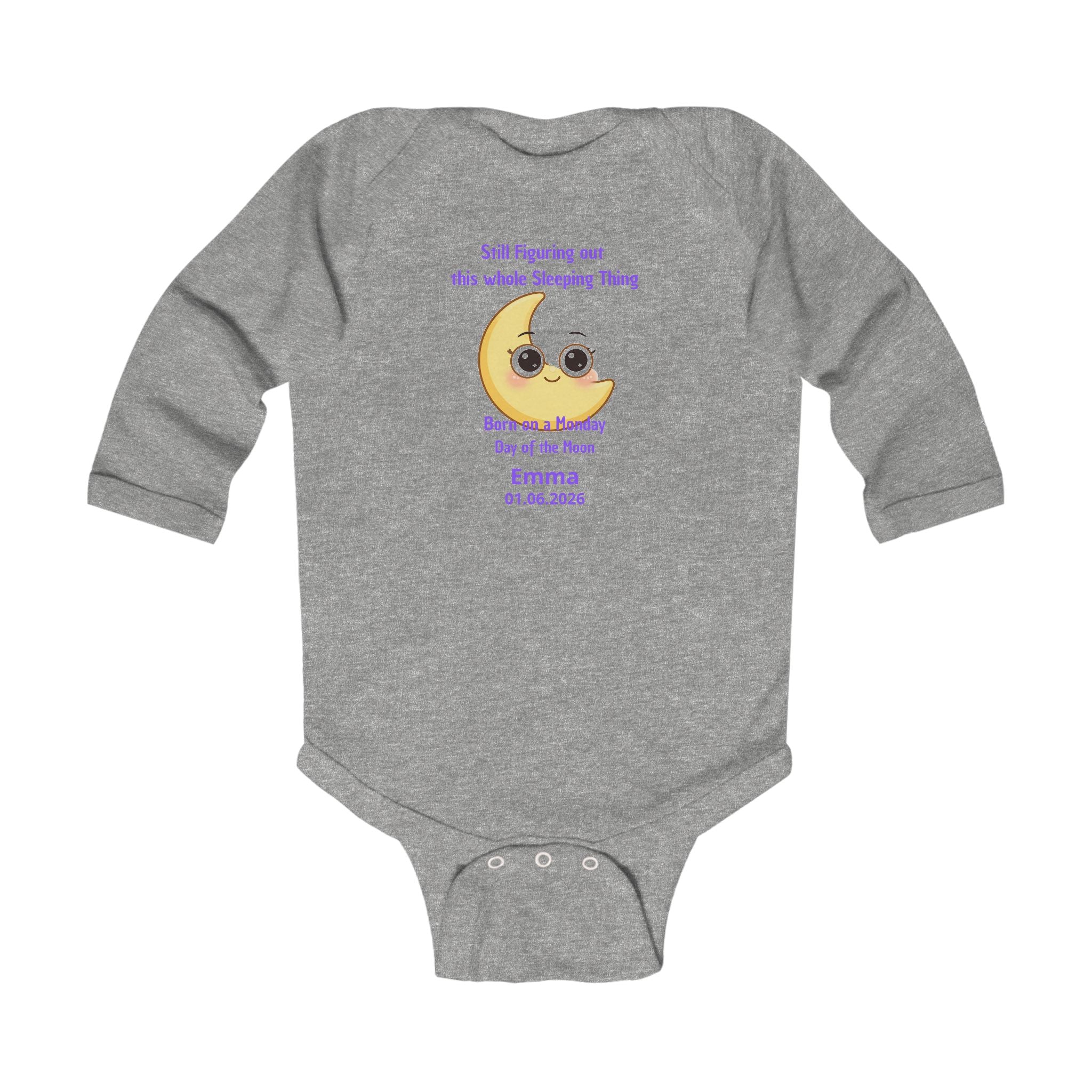 Personalized Baby Pajama - Born on Monday - Still Figuring Out Sleep
