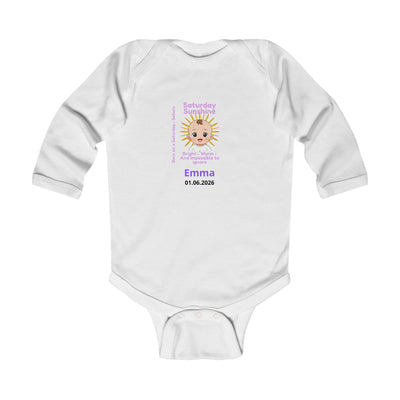 Personalized Baby Pajama - Born on Saturday - Little Sunshine