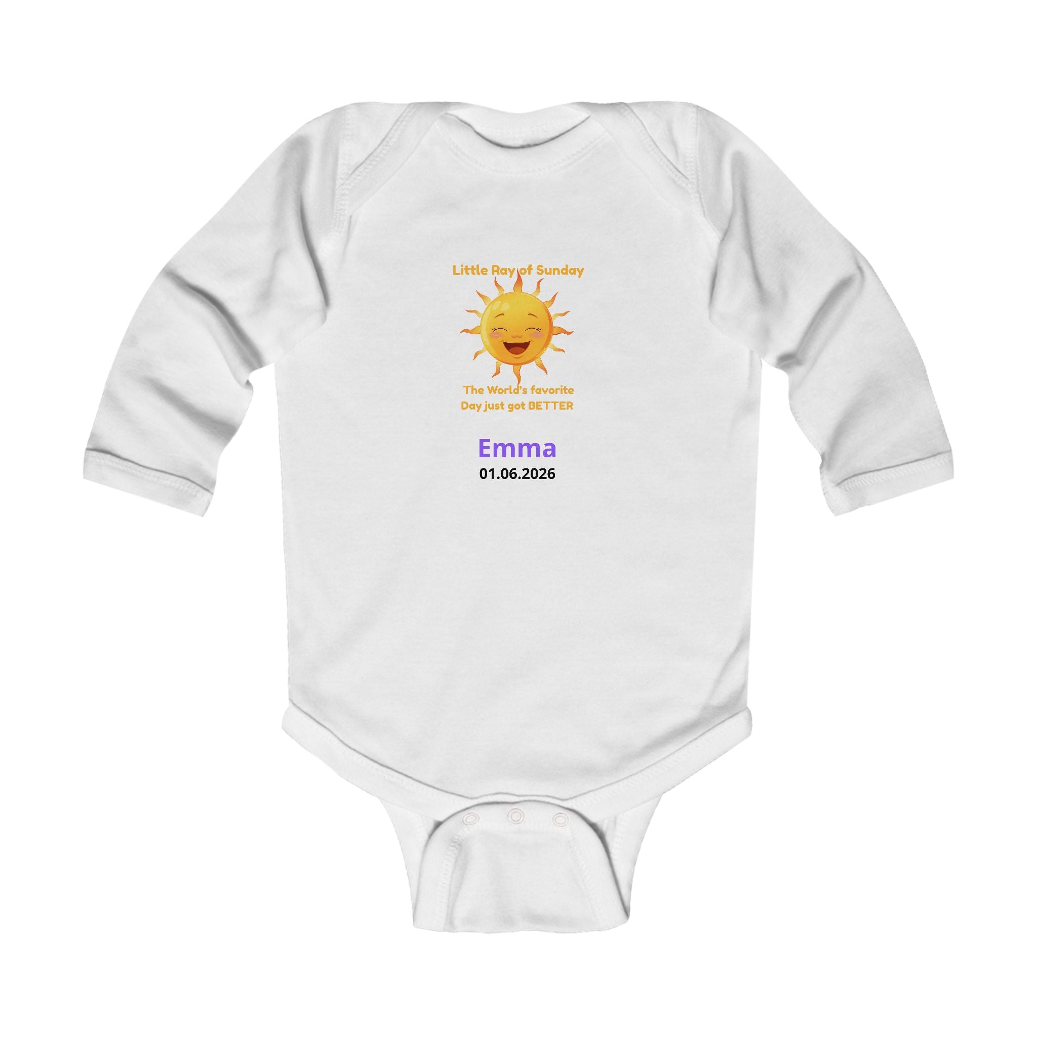 Personalized Baby Pajama - Born on Sunday - Favorite Day Got Better
