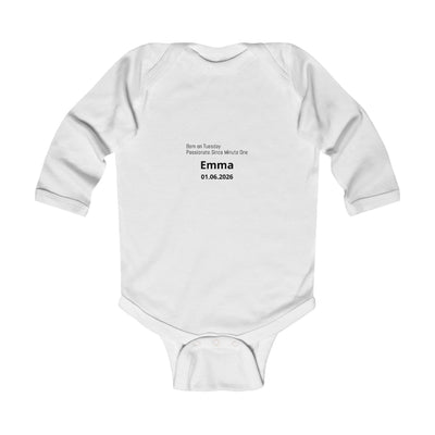 Personalized Baby Pajama - Born on Tuesday - Passionate Since Minute One