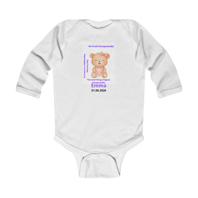 Personalized Baby Pajama - Born on Wednesday - Arrived Unexpectedly