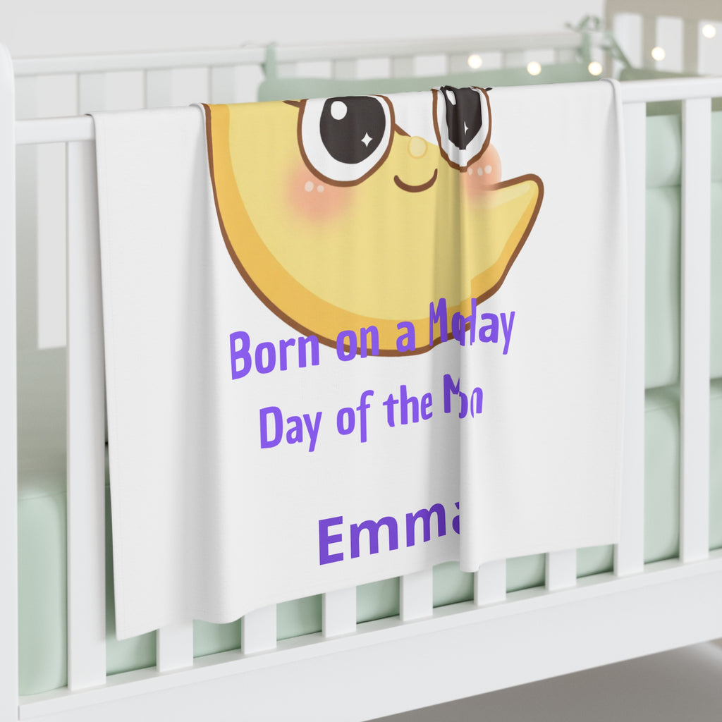 Personalized Baby Swaddle Blanket - Born on Monday - Still Figuring Out This Sleeping Thing