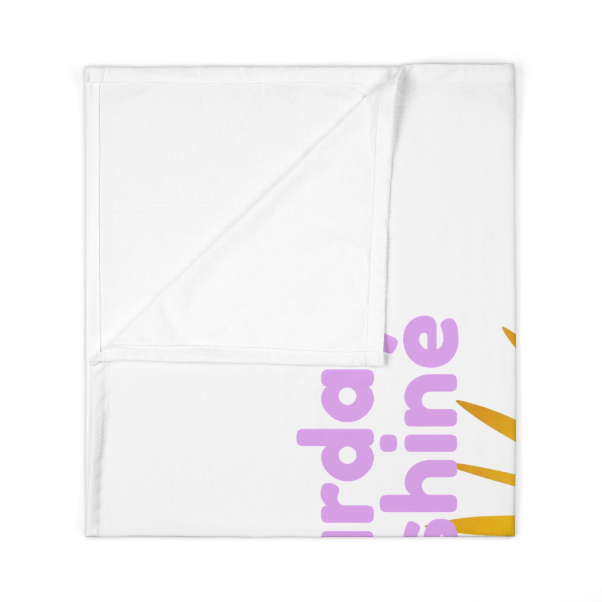 Personalized Baby Swaddle Blanket - Born on Saturday - Saturday Sunshine
