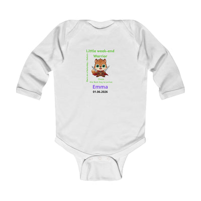 Personalized Baby Pajama - Born on Saturday - Little Warrior