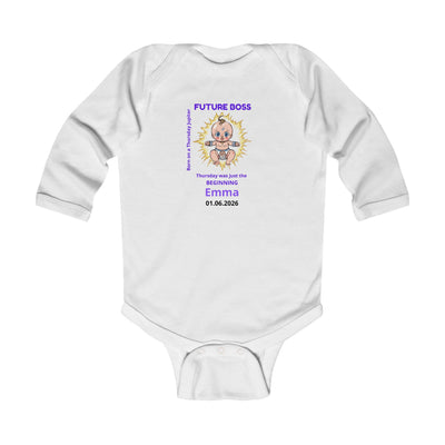 Personalized Baby Pajama - Born on Thursday - Future Boss