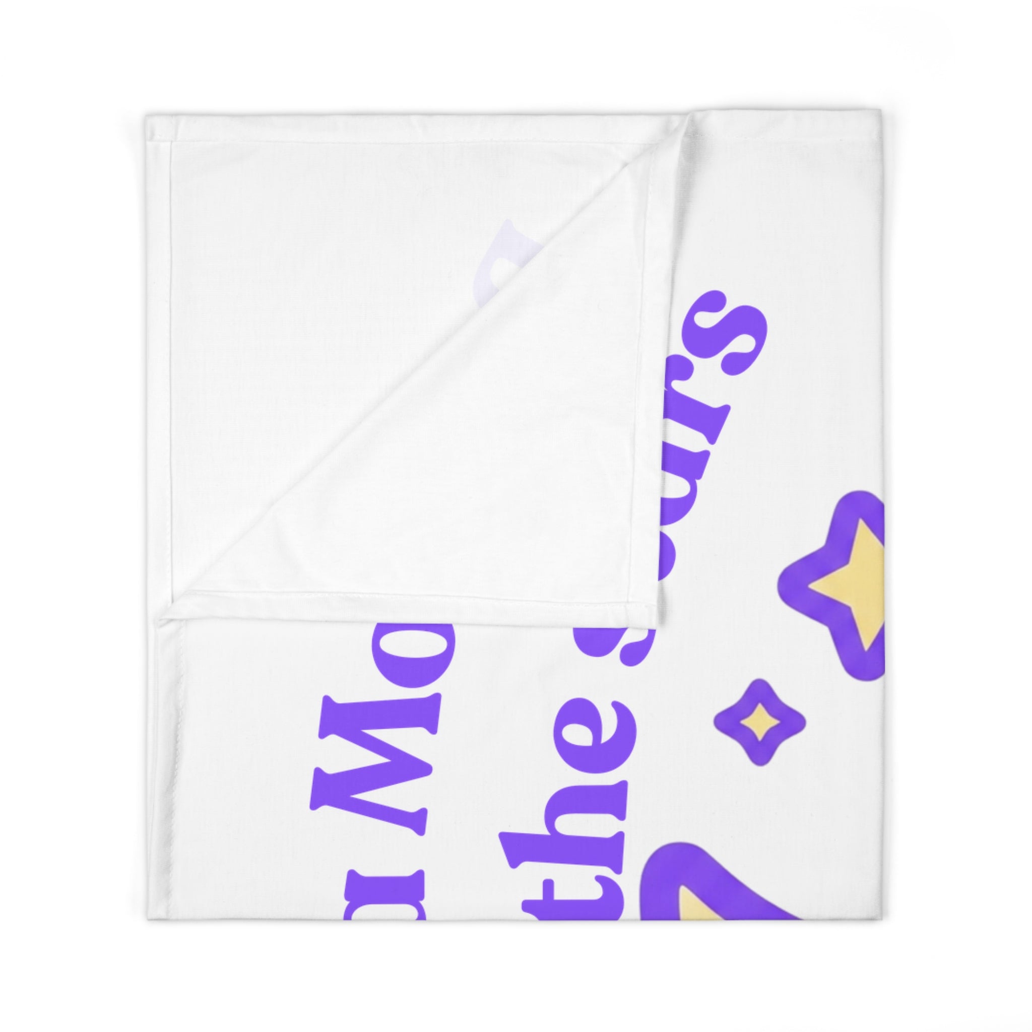 Personalized Baby Swaddle Blanket - Born on Monday - Ignores Bedtime