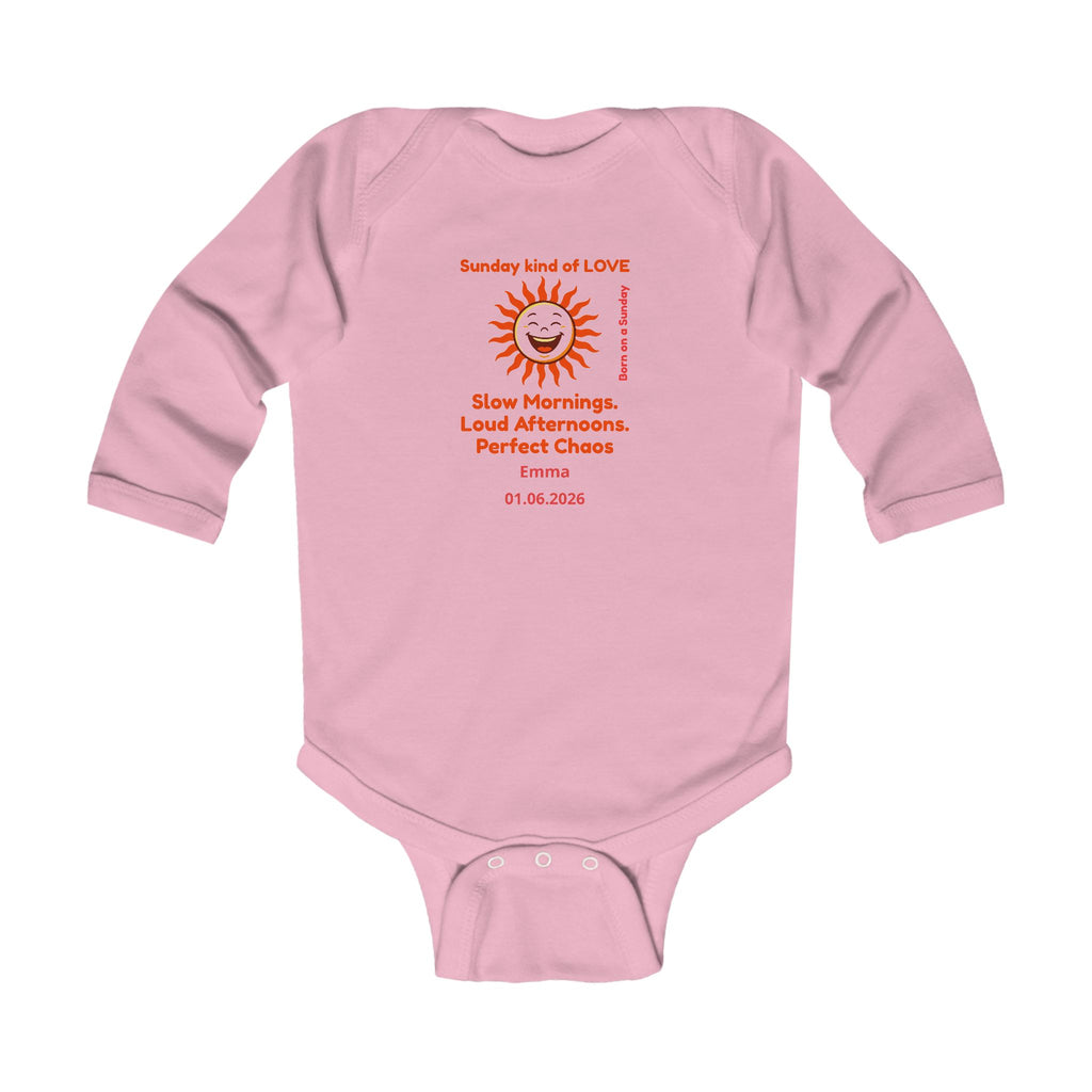 Personalized Baby Pajama - Born on Sunday - Perfect Little Chaos