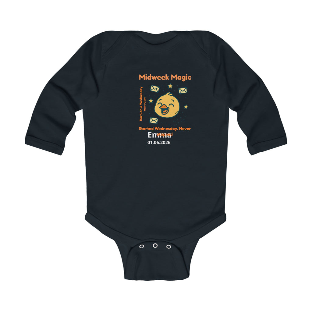Personalized Baby Pajama - Born on Wednesday - Midweek Magic