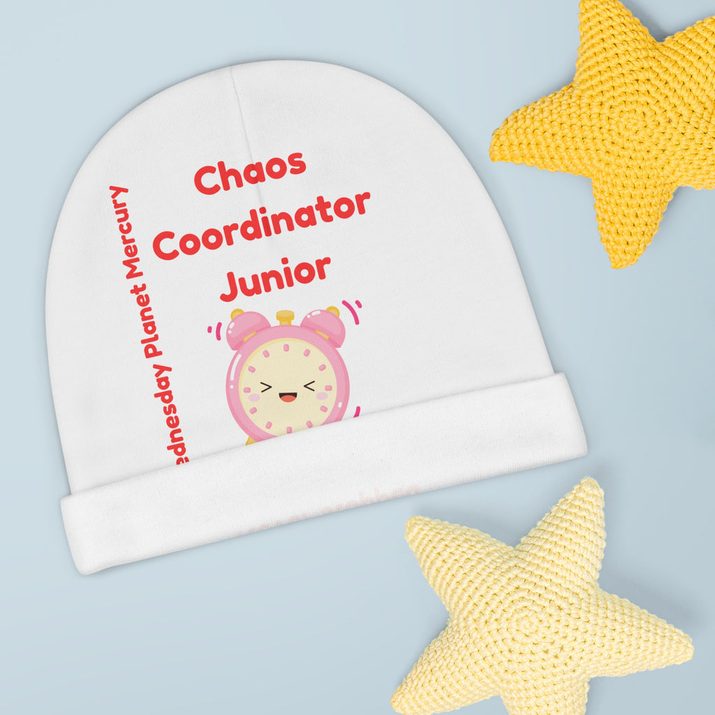 Personalized Baby Beanie - Born on Wednesday - Chaos Coordinator