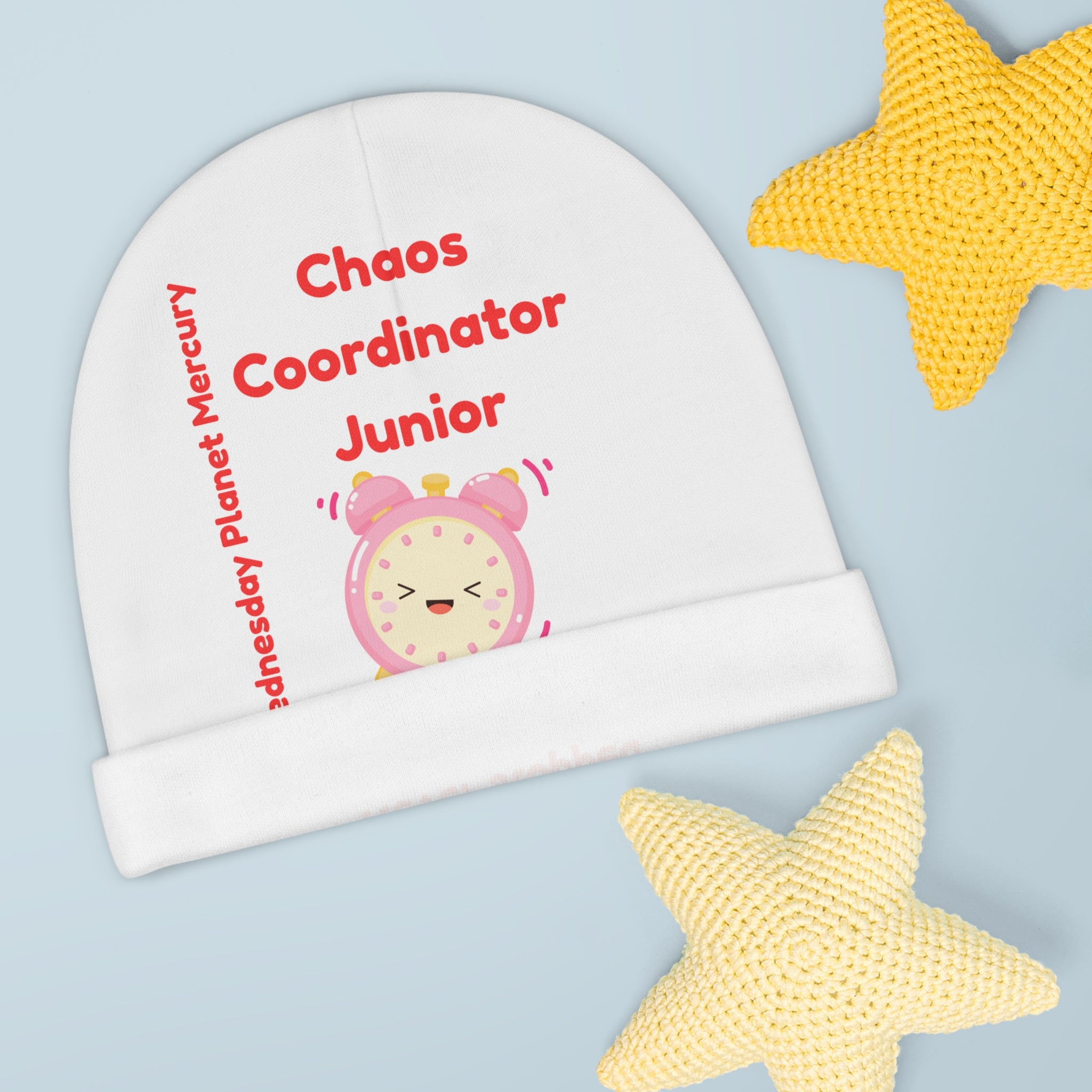 Personalized Baby Beanie - Born on Wednesday - Chaos Coordinator