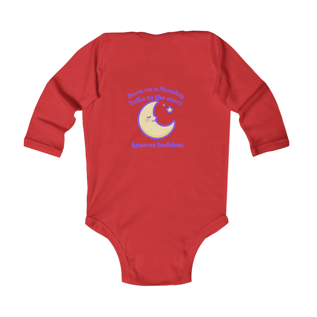 Personalized Baby Pajama - Born on Monday - Ignores Bedtime