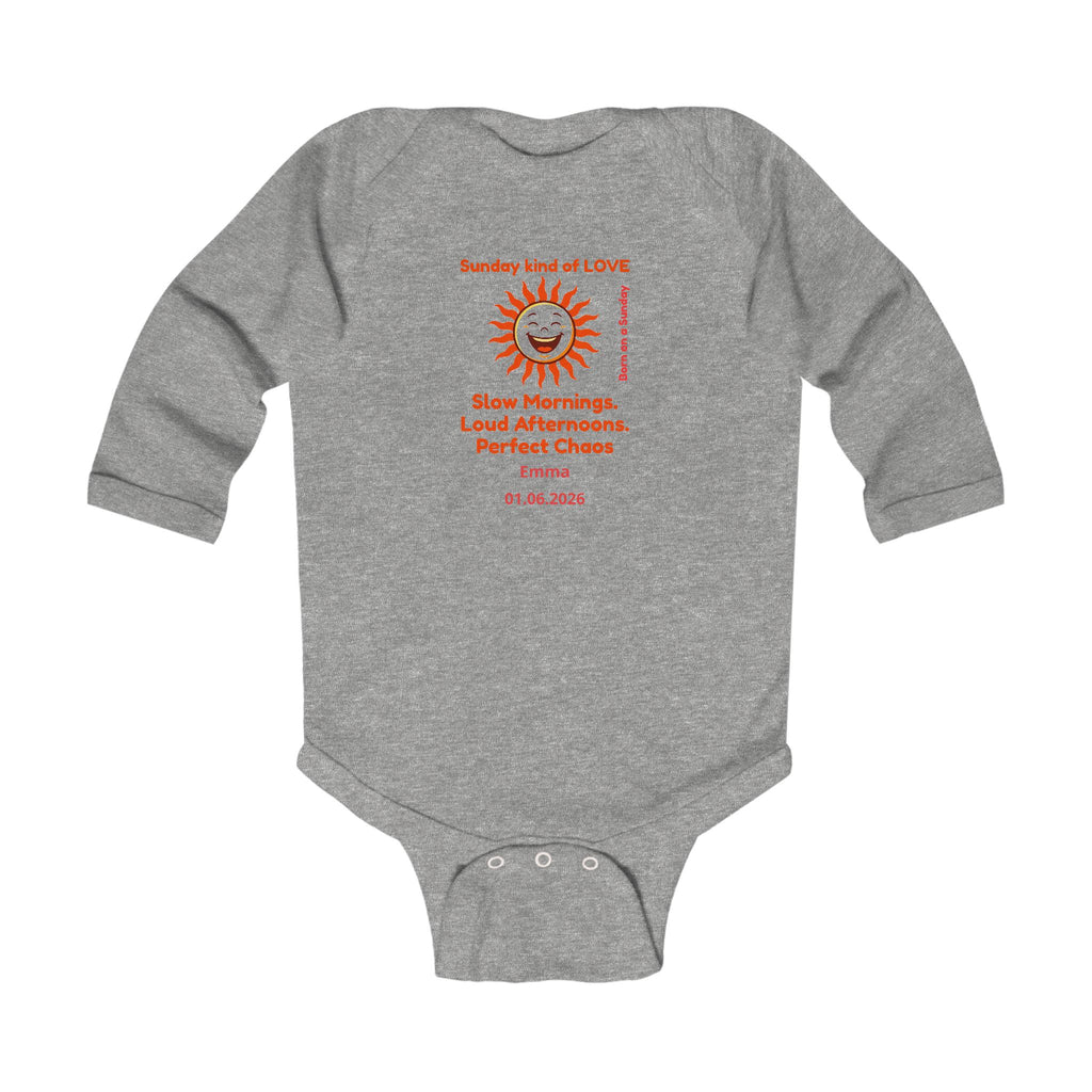 Personalized Baby Pajama - Born on Sunday - Perfect Little Chaos
