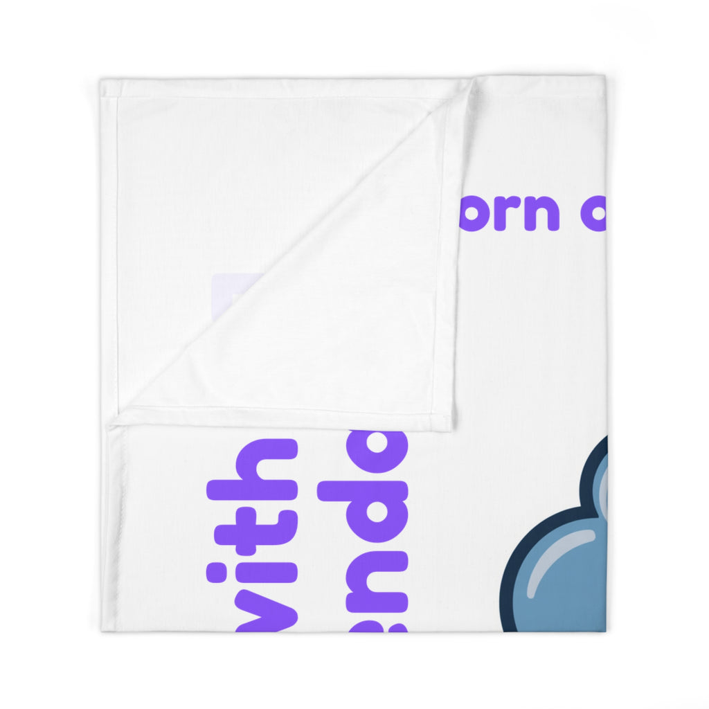 Personalized Baby Swaddle Blanket - Born on Thursday - Born with an Agenda