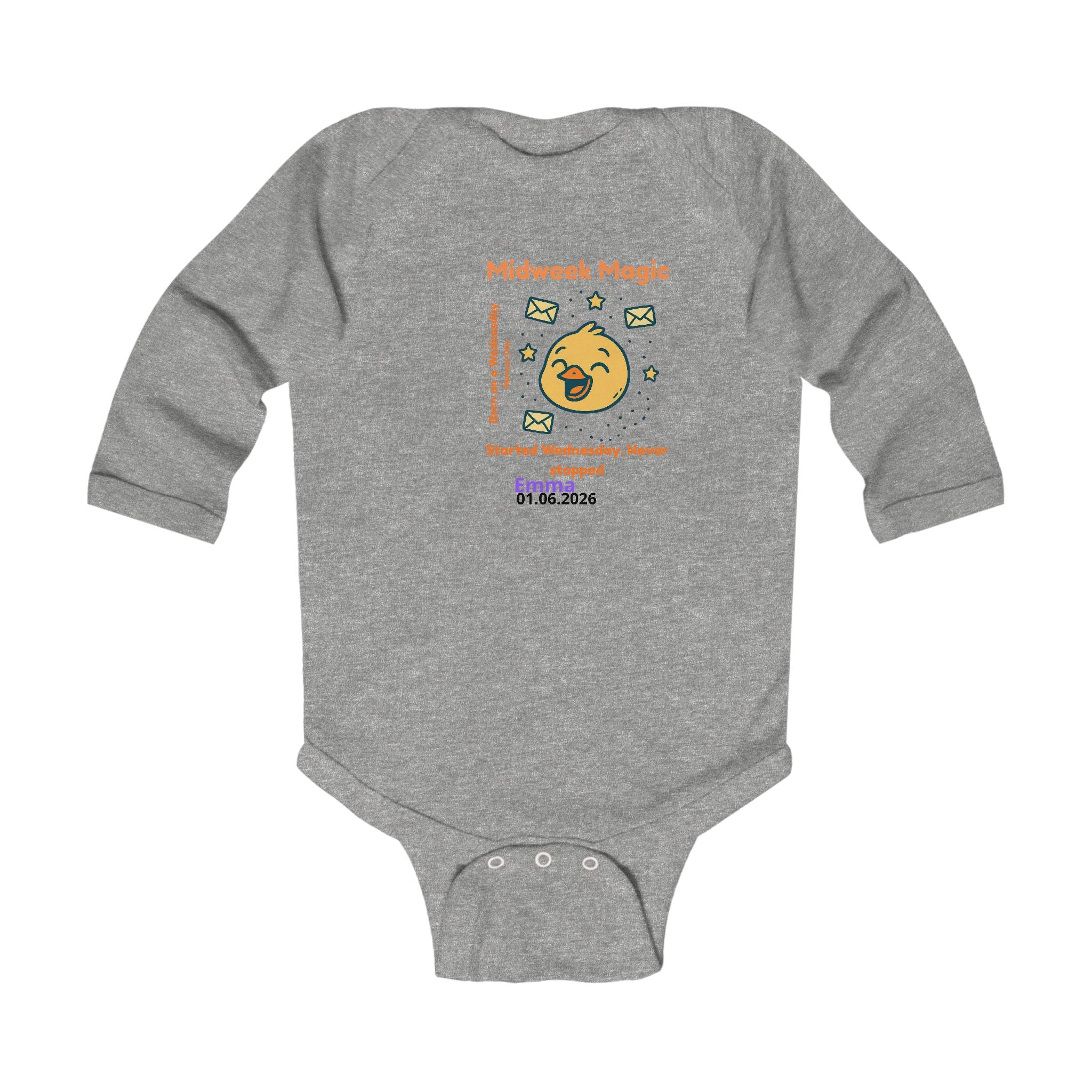 Personalized Baby Pajama - Born on Wednesday - Midweek Magic