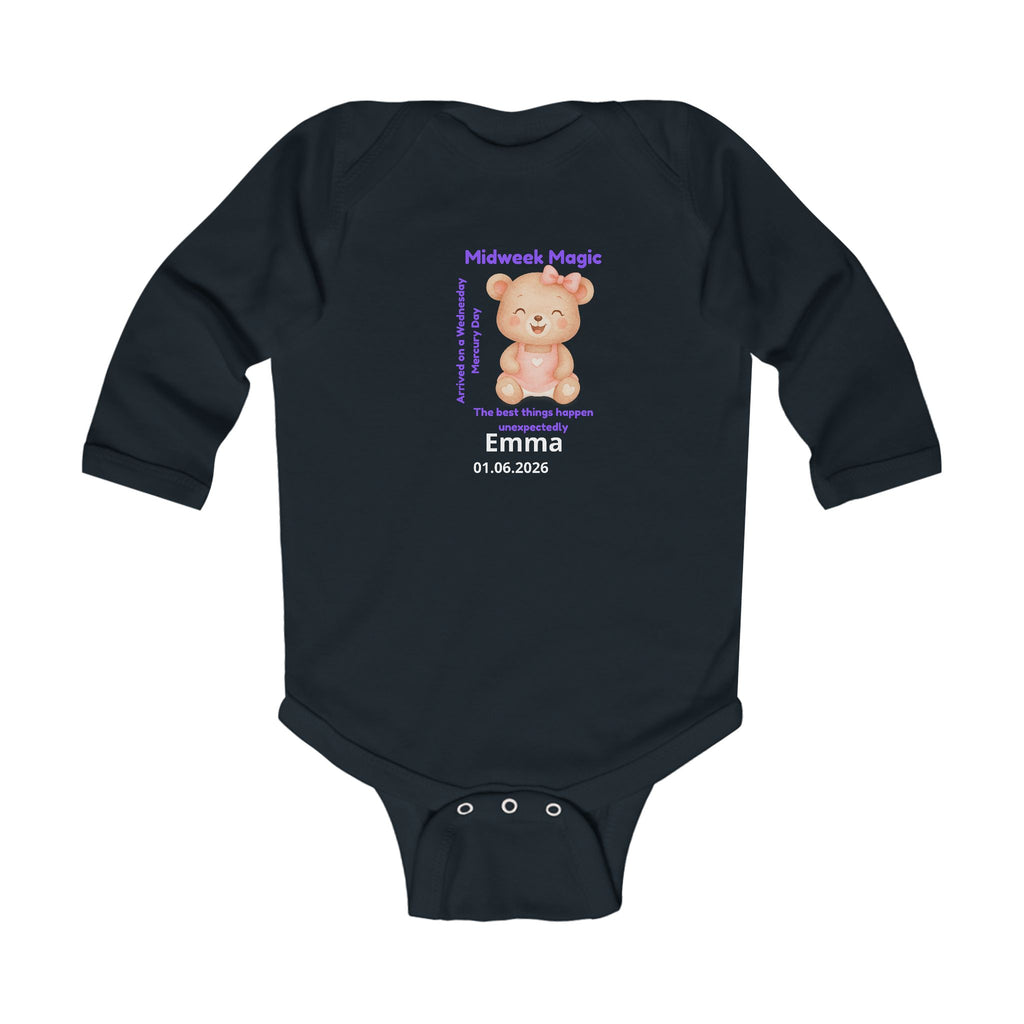 Personalized Baby Pajama - Born on Wednesday - Arrived Unexpectedly