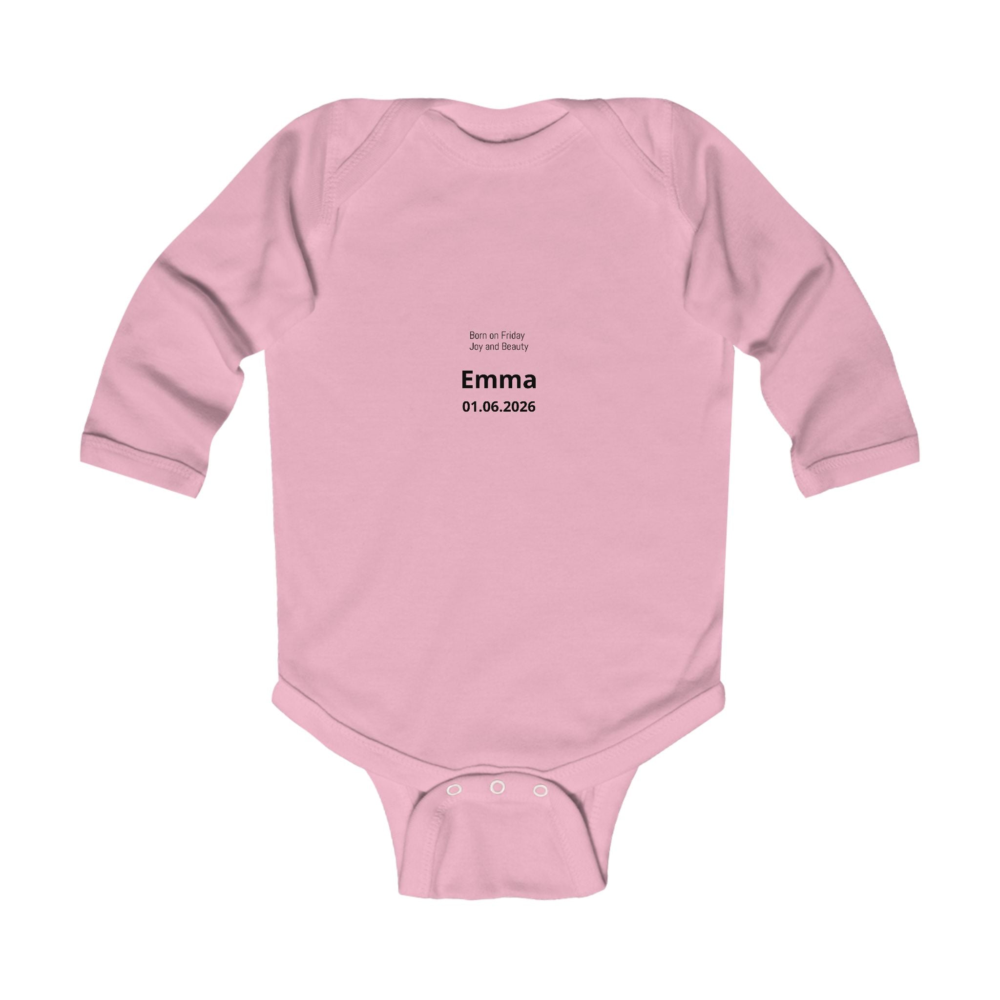 Personalized Baby Pajama - Born on Friday - Joy and Beauty
