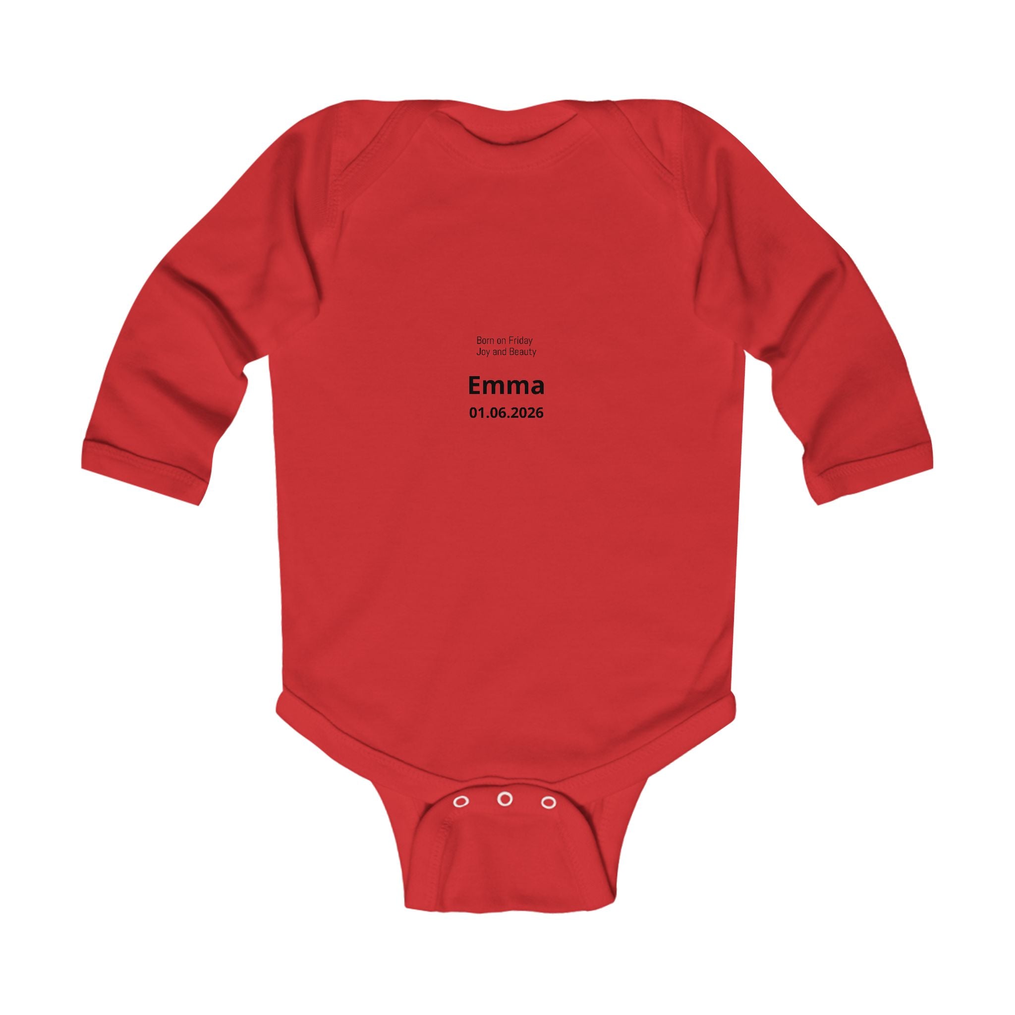Personalized Baby Pajama - Born on Friday - Joy and Beauty