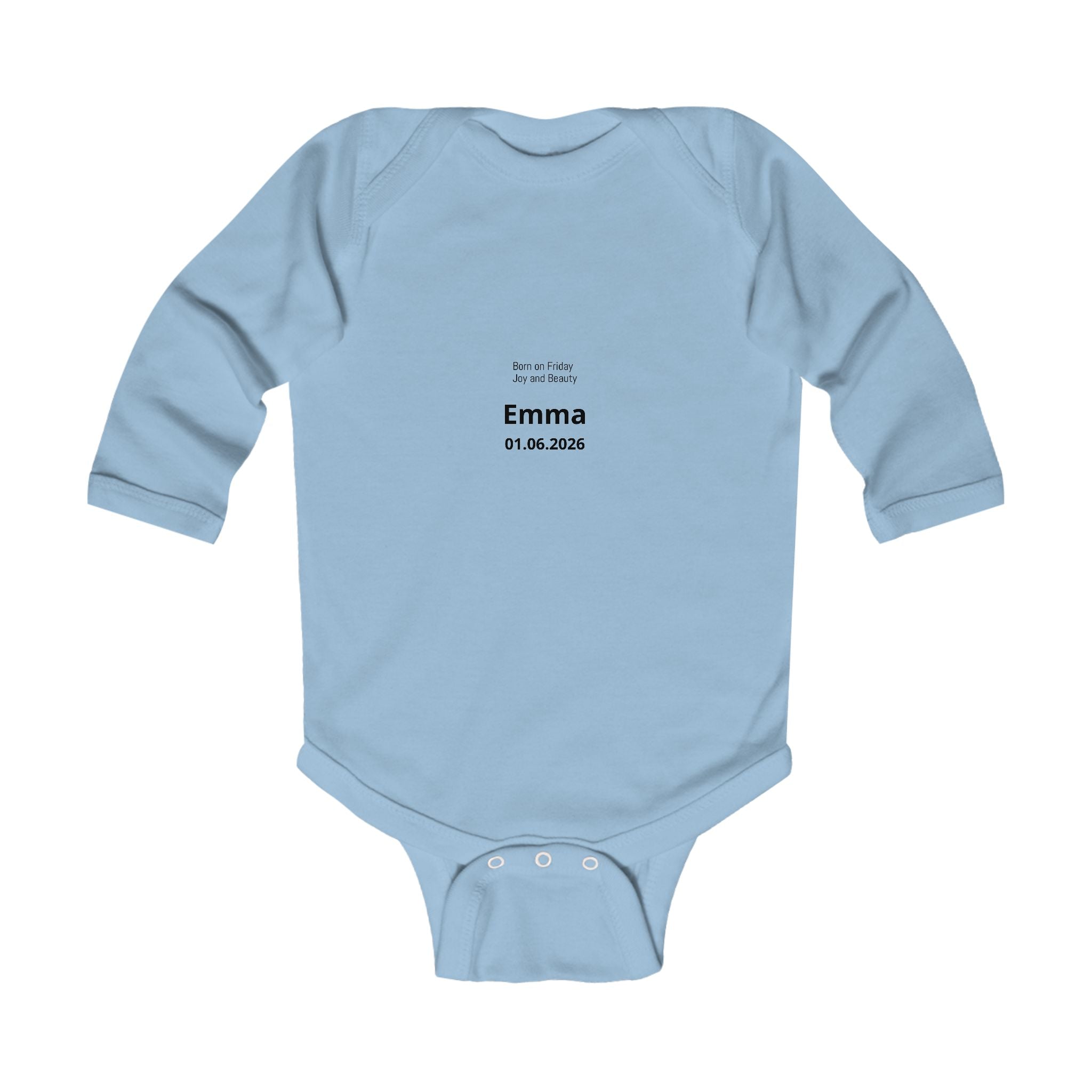 Personalized Baby Pajama - Born on Friday - Joy and Beauty