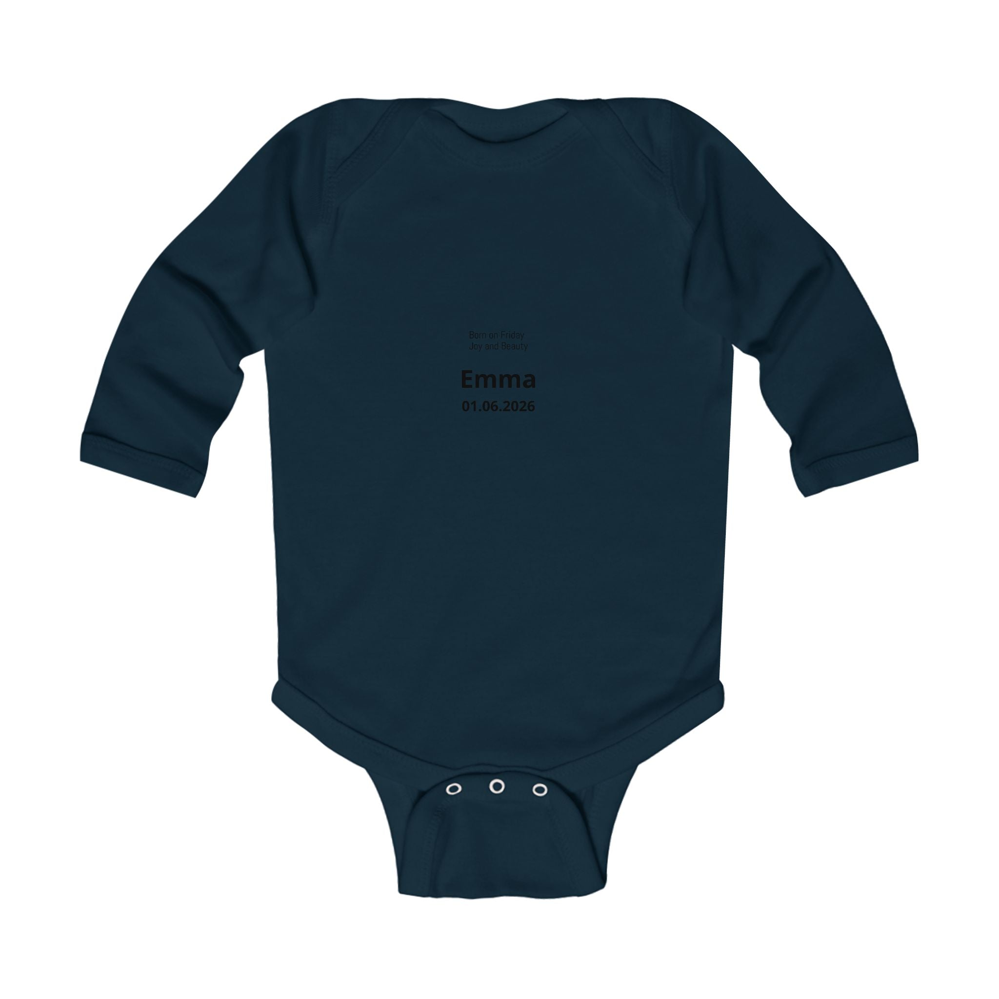 Personalized Baby Pajama - Born on Friday - Joy and Beauty