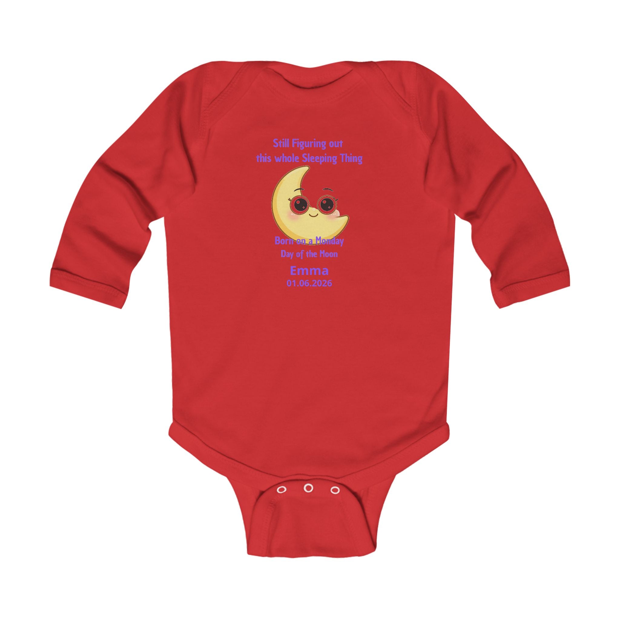 Personalized Baby Pajama - Born on Monday - Still Figuring Out Sleep