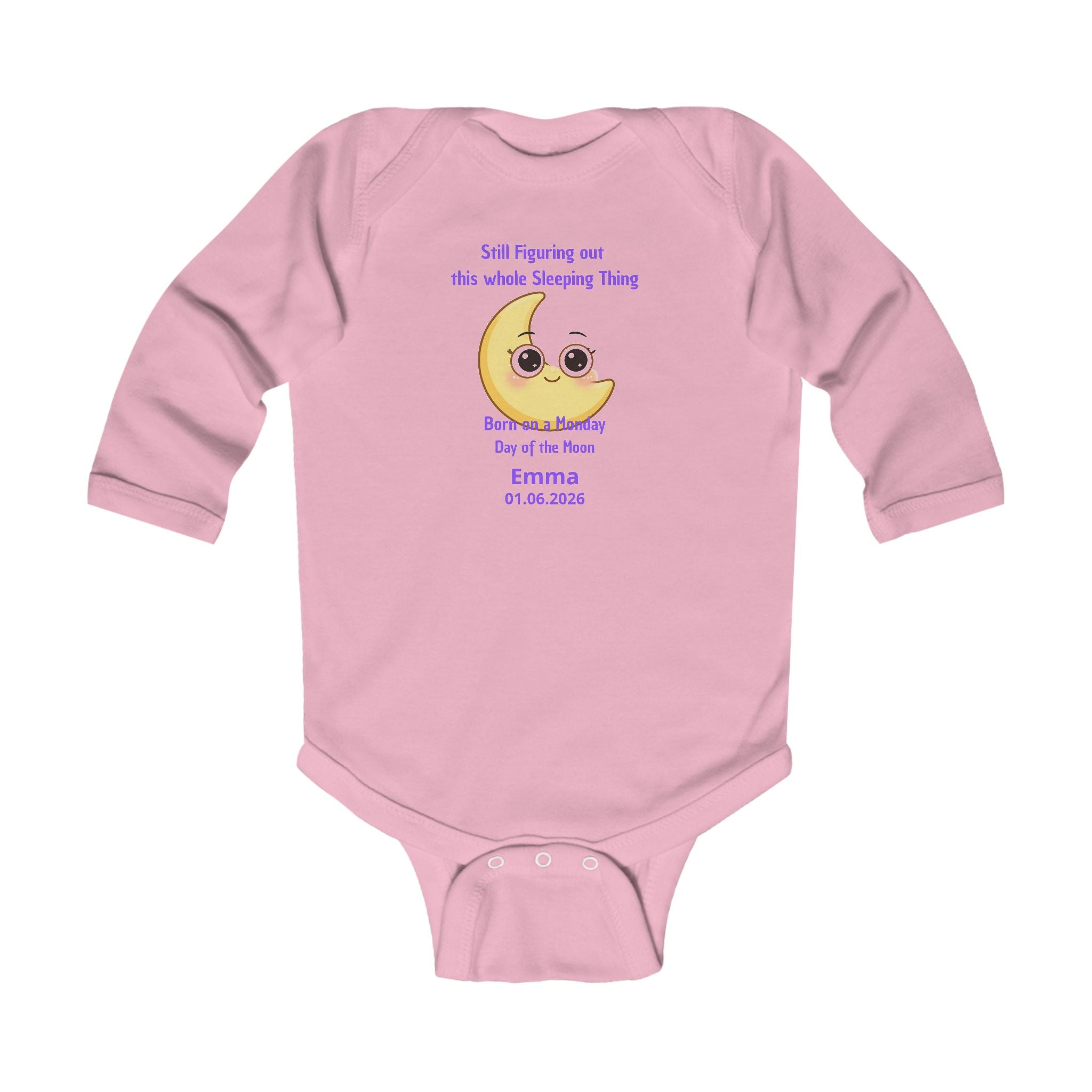 Personalized Baby Pajama - Born on Monday - Still Figuring Out Sleep