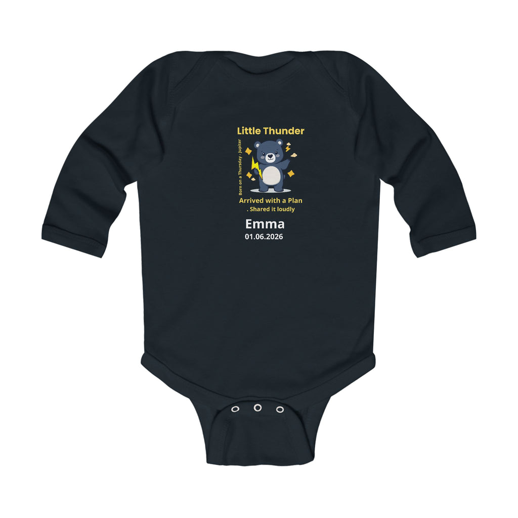 Personalized Baby Pajama - Born on Thursday - Little Thunder