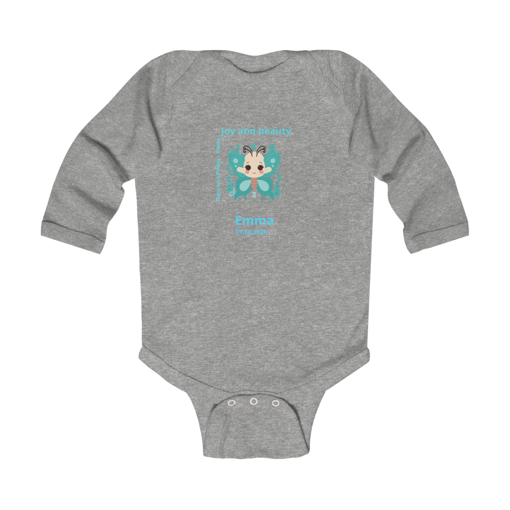 Personalized Baby Pajama - Born on Friday - Joy and Beauty