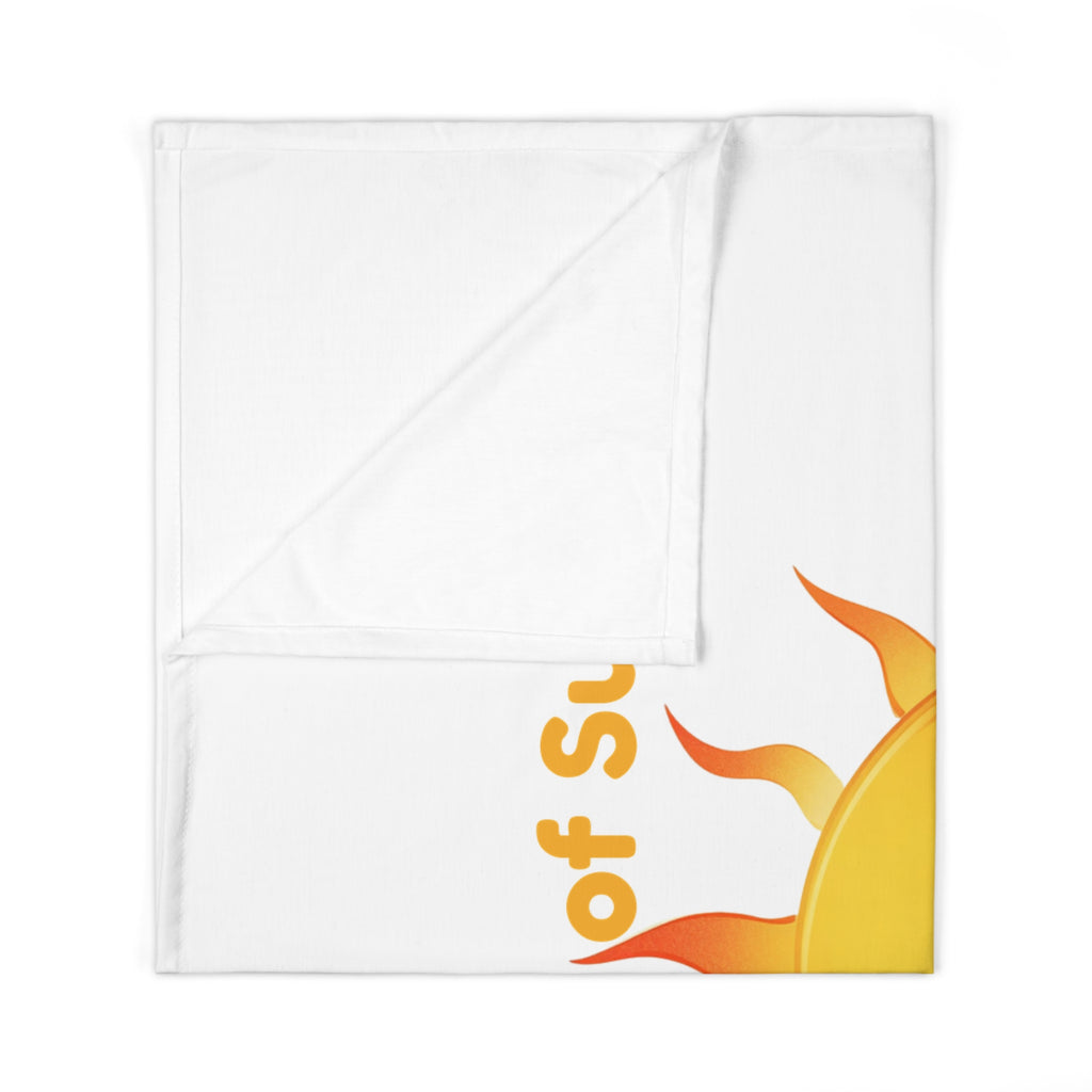 Personalized Baby Swaddle Blanket - Born on Sunday - Little Ray of Sunday