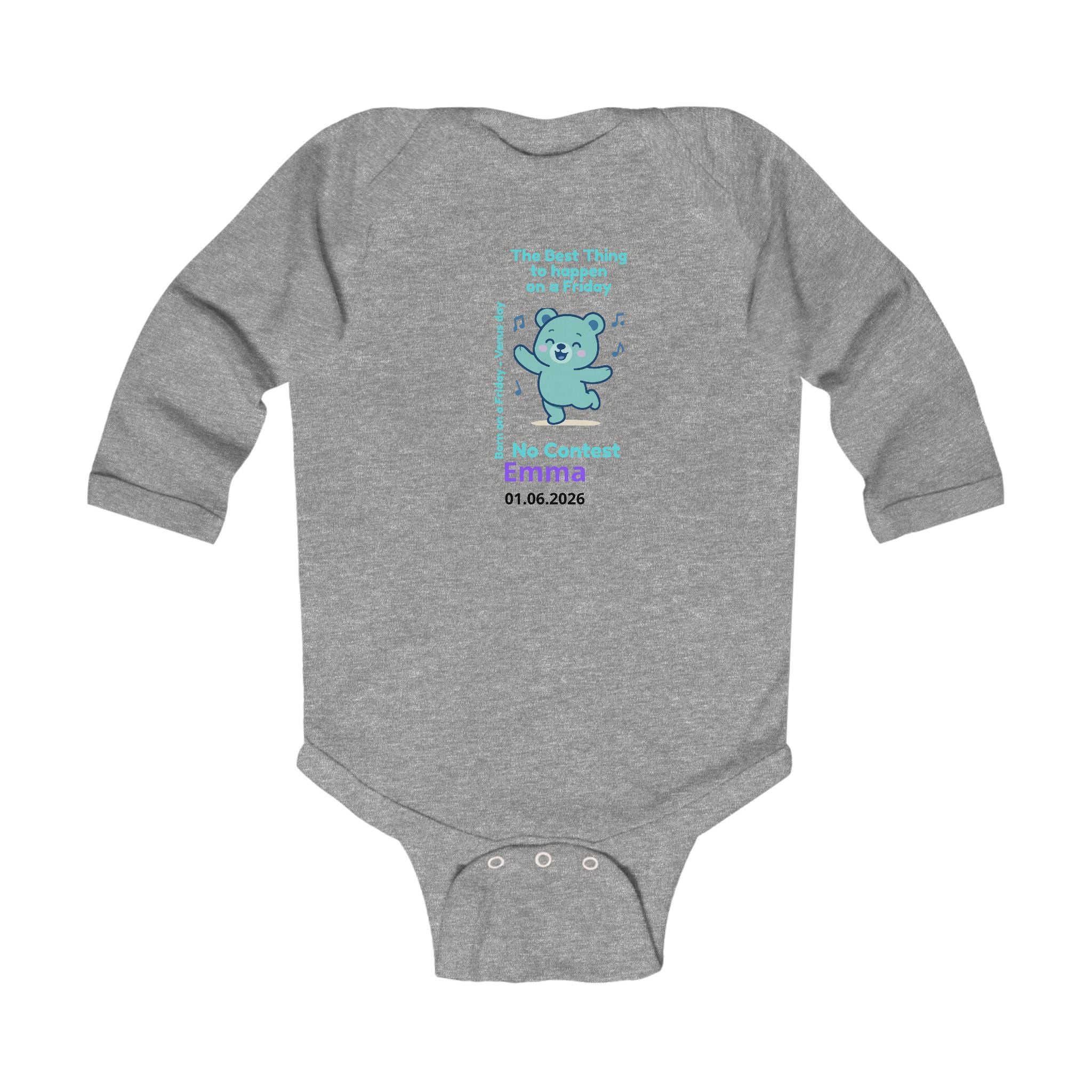 Personalized Baby Pajama - Born on Friday - Best Thing to Happen on a Friday