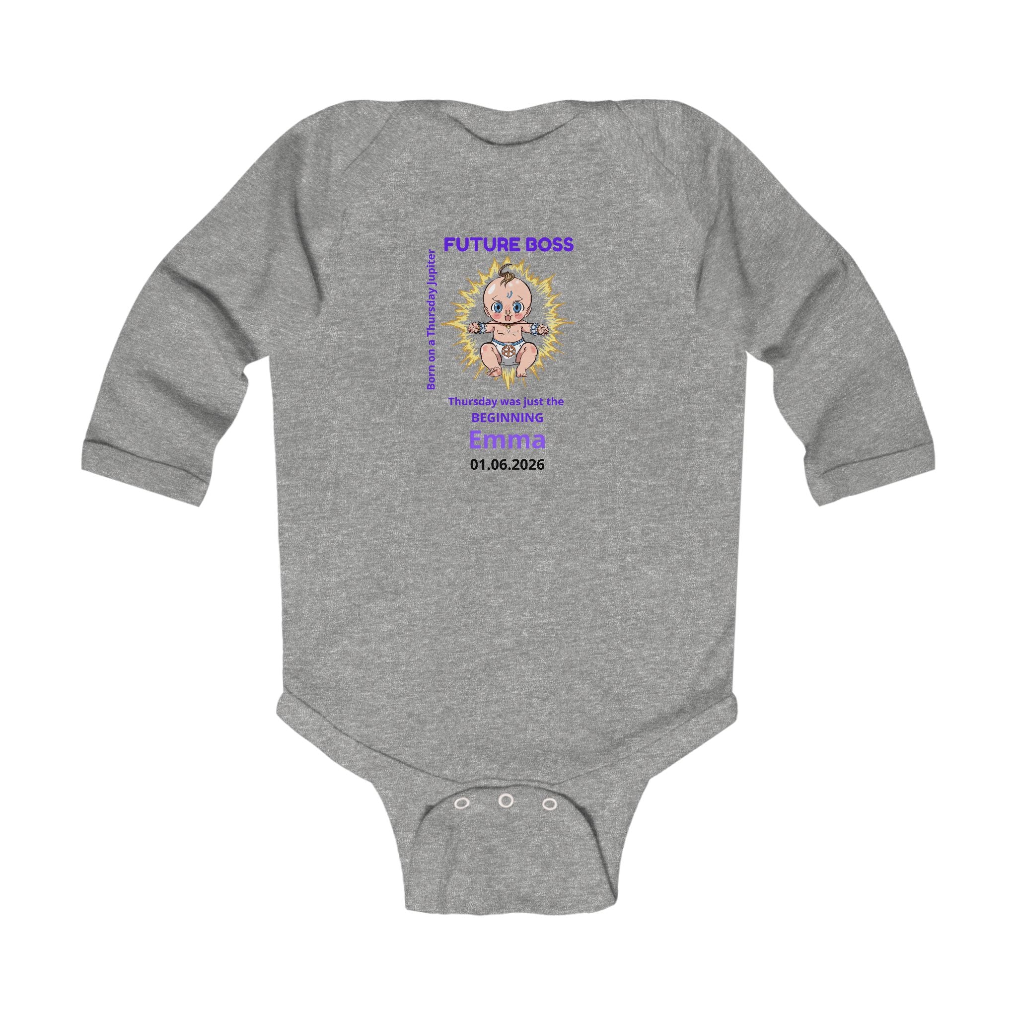Personalized Baby Pajama - Born on Thursday - Future Boss