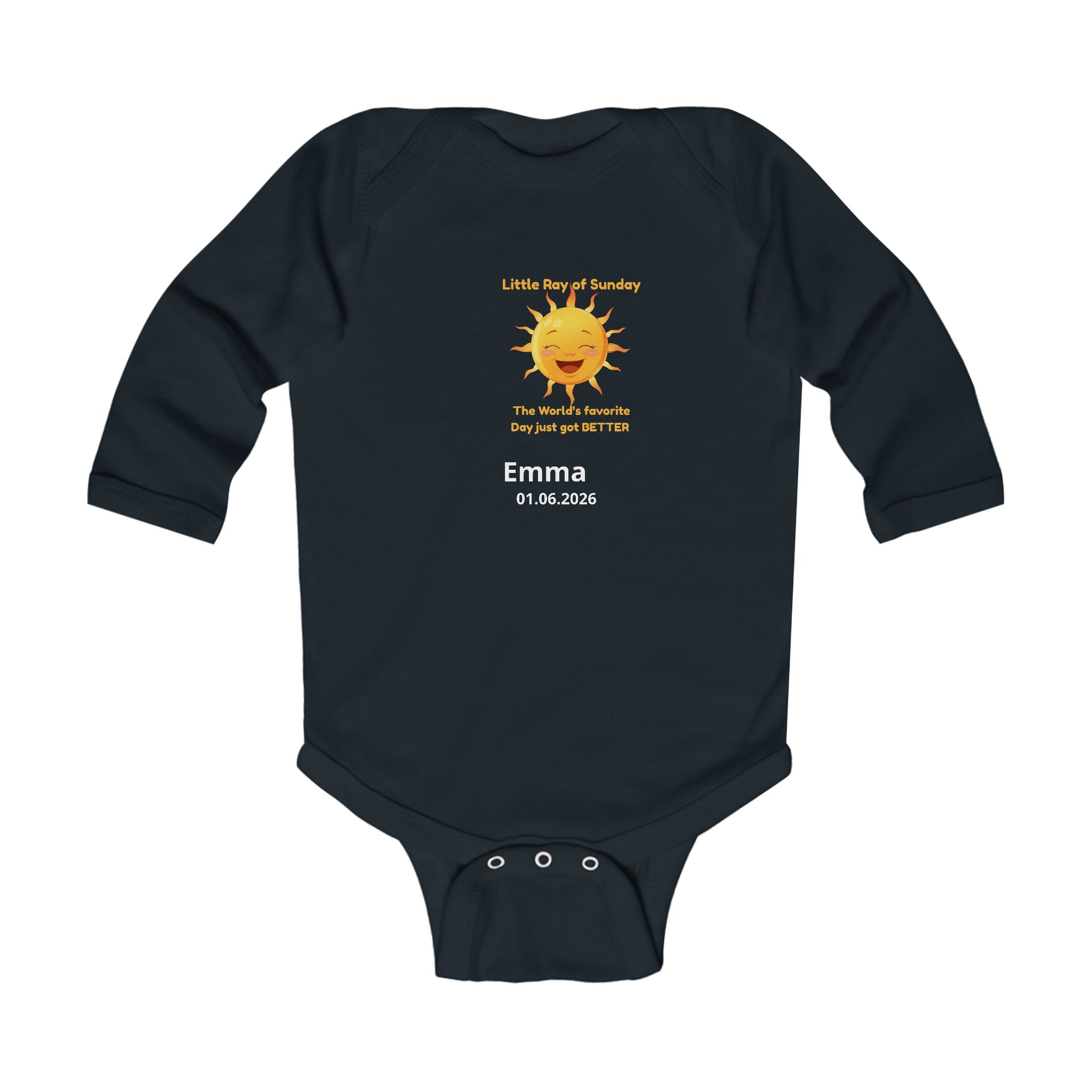 Personalized Baby Pajama - Born on Sunday - Favorite Day Got Better