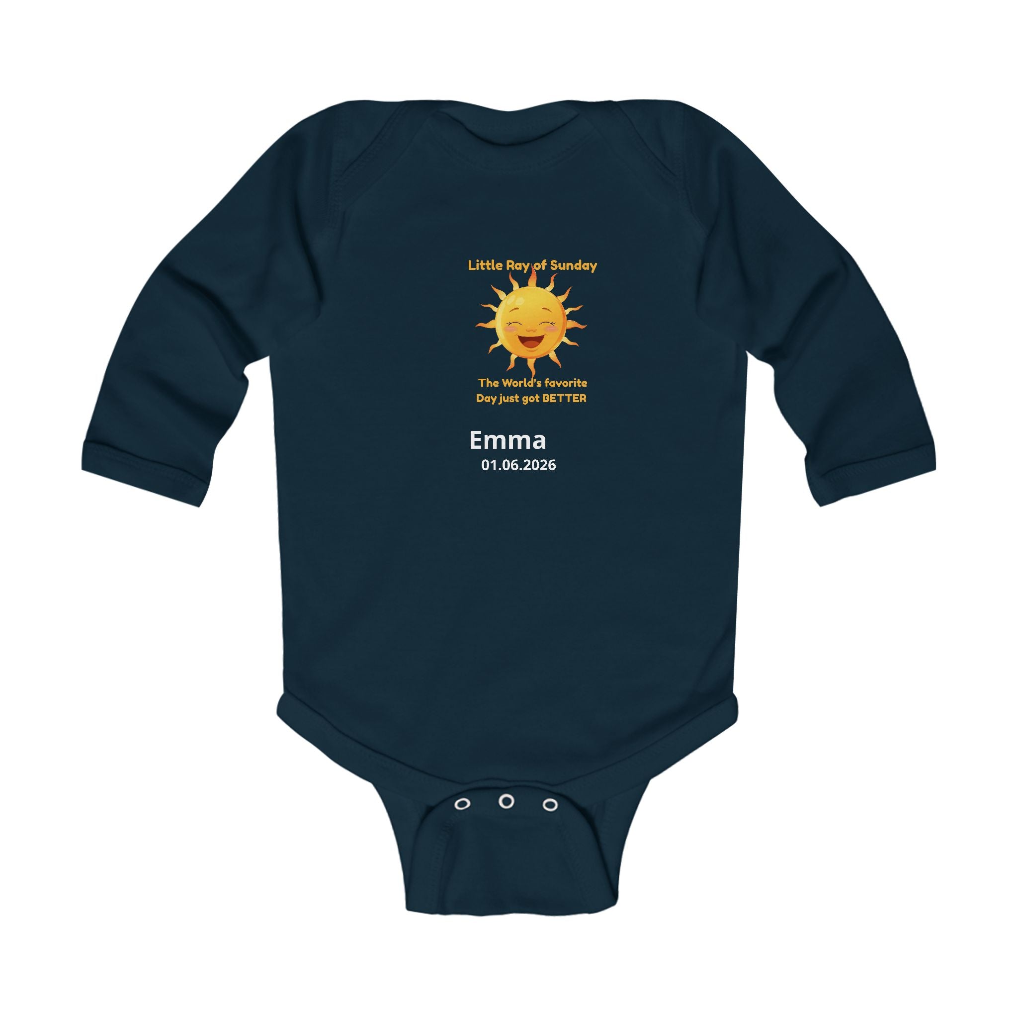 Personalized Baby Pajama - Born on Sunday - Favorite Day Got Better