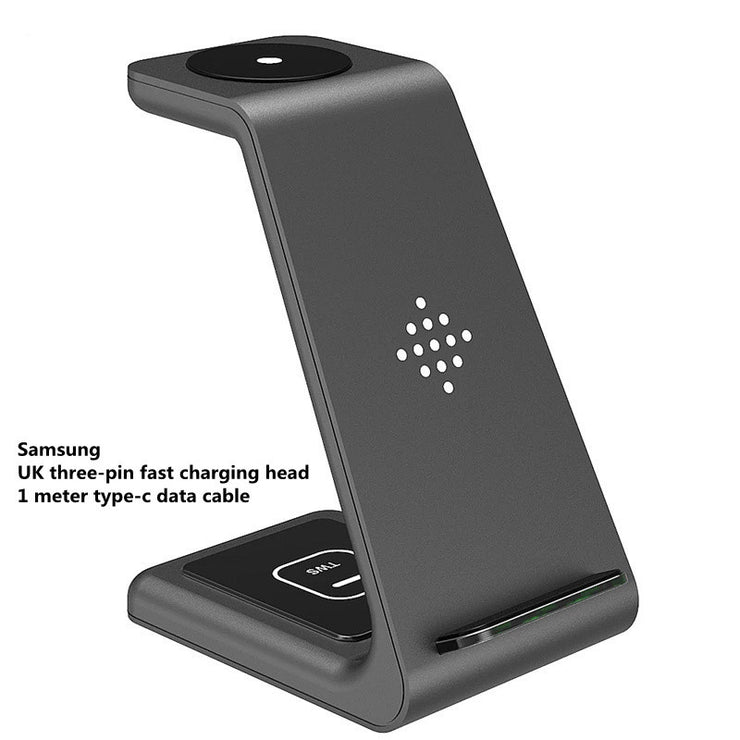 3 In 1 Fast Charging Station Wireless Charger Stand Wireless Quick Charge Dock For Phone Holder