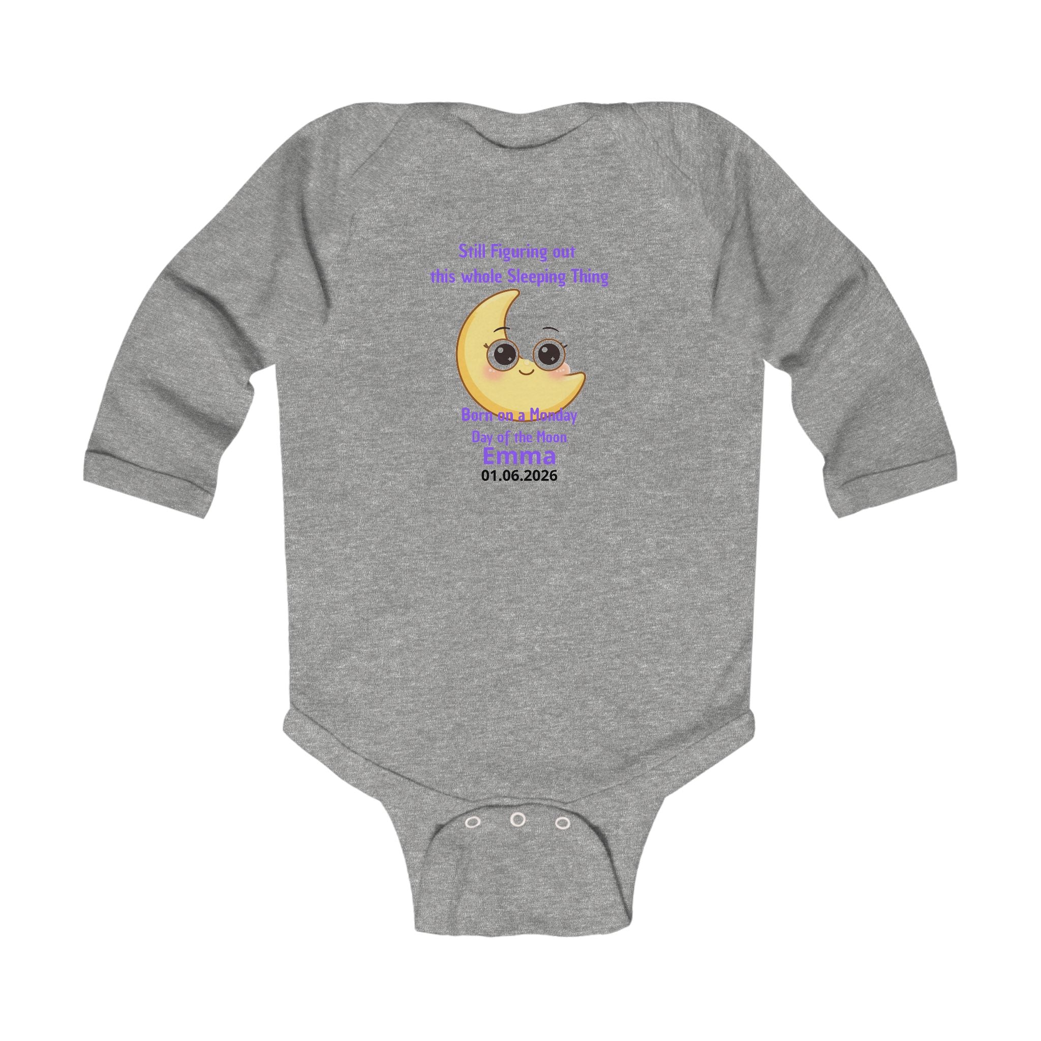 Personalized Baby Pajama - Born on Monday - Still Figuring Out Sleep