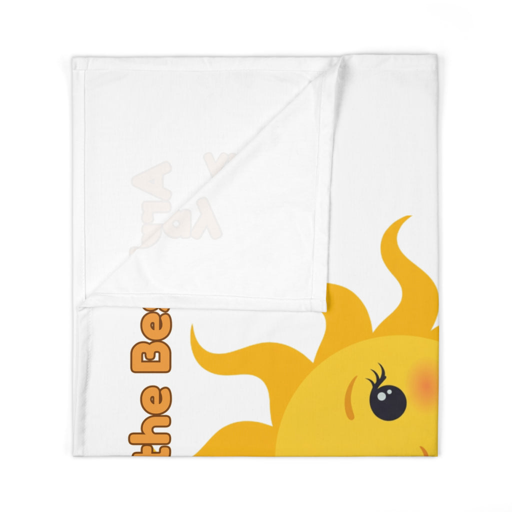 Personalized Baby Swaddle Blanket - Born on Sunday - Humble About It