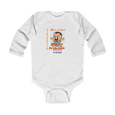 Personalized Baby Pajama - Born on Tuesday - Born to Blaze