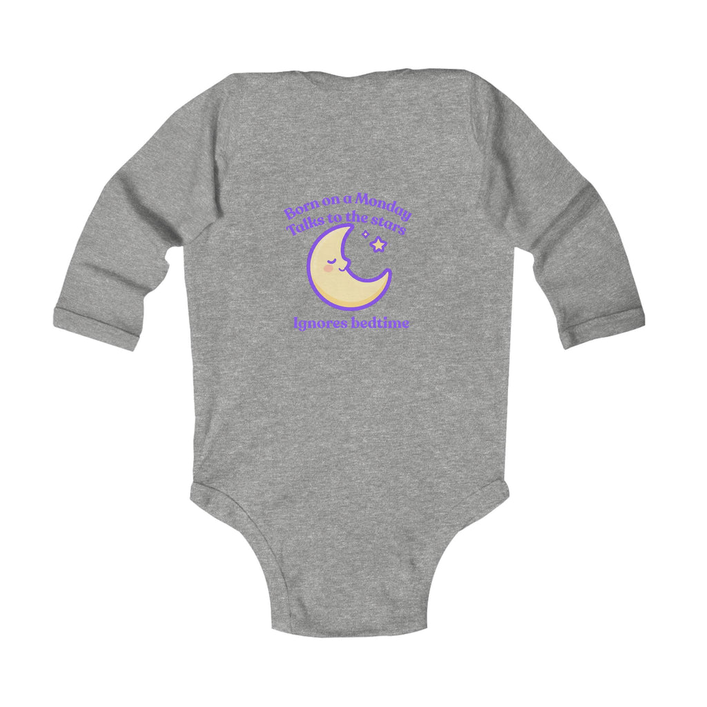 Personalized Baby Pajama - Born on Monday - Ignores Bedtime