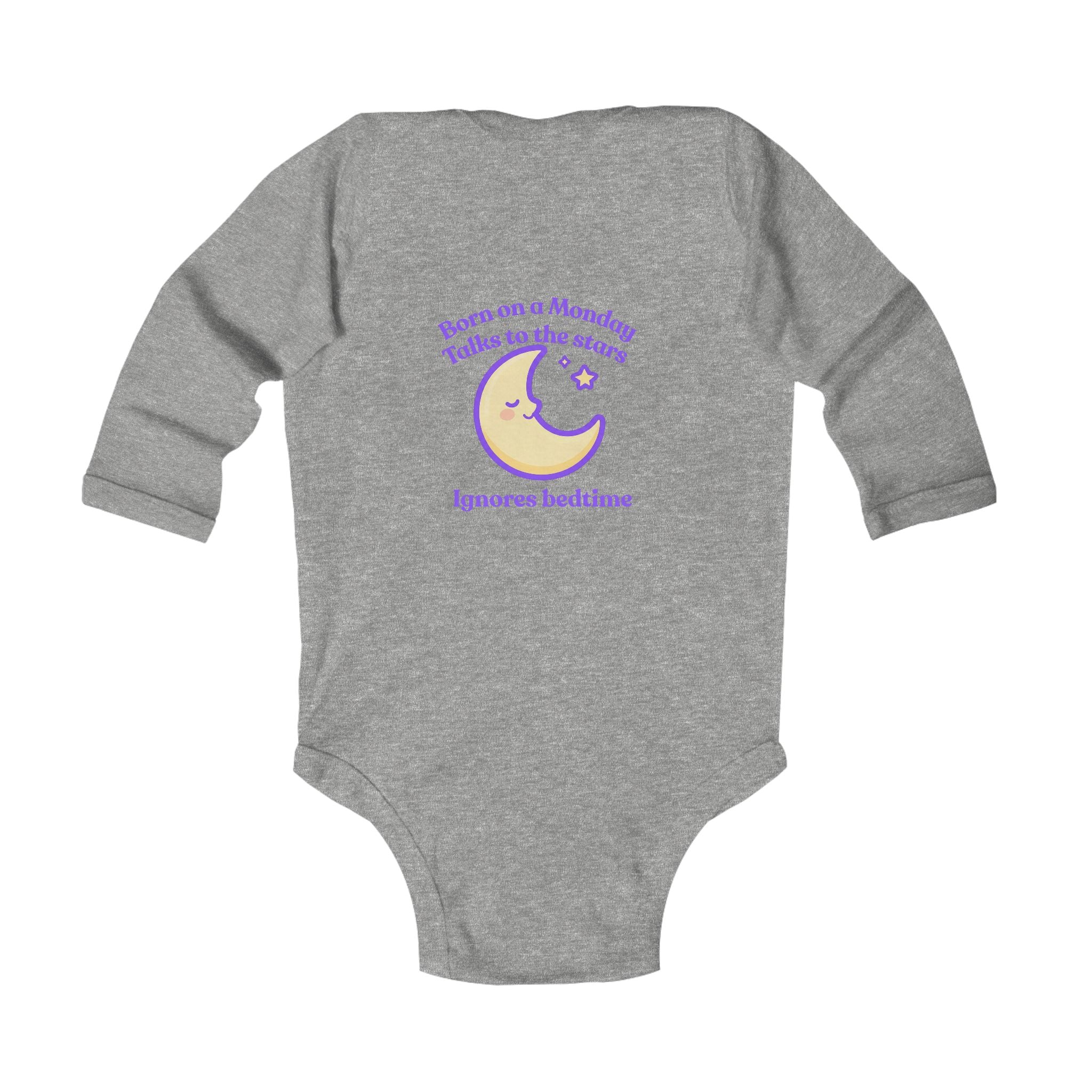 Personalized Baby Pajama - Born on Monday - Ignores Bedtime