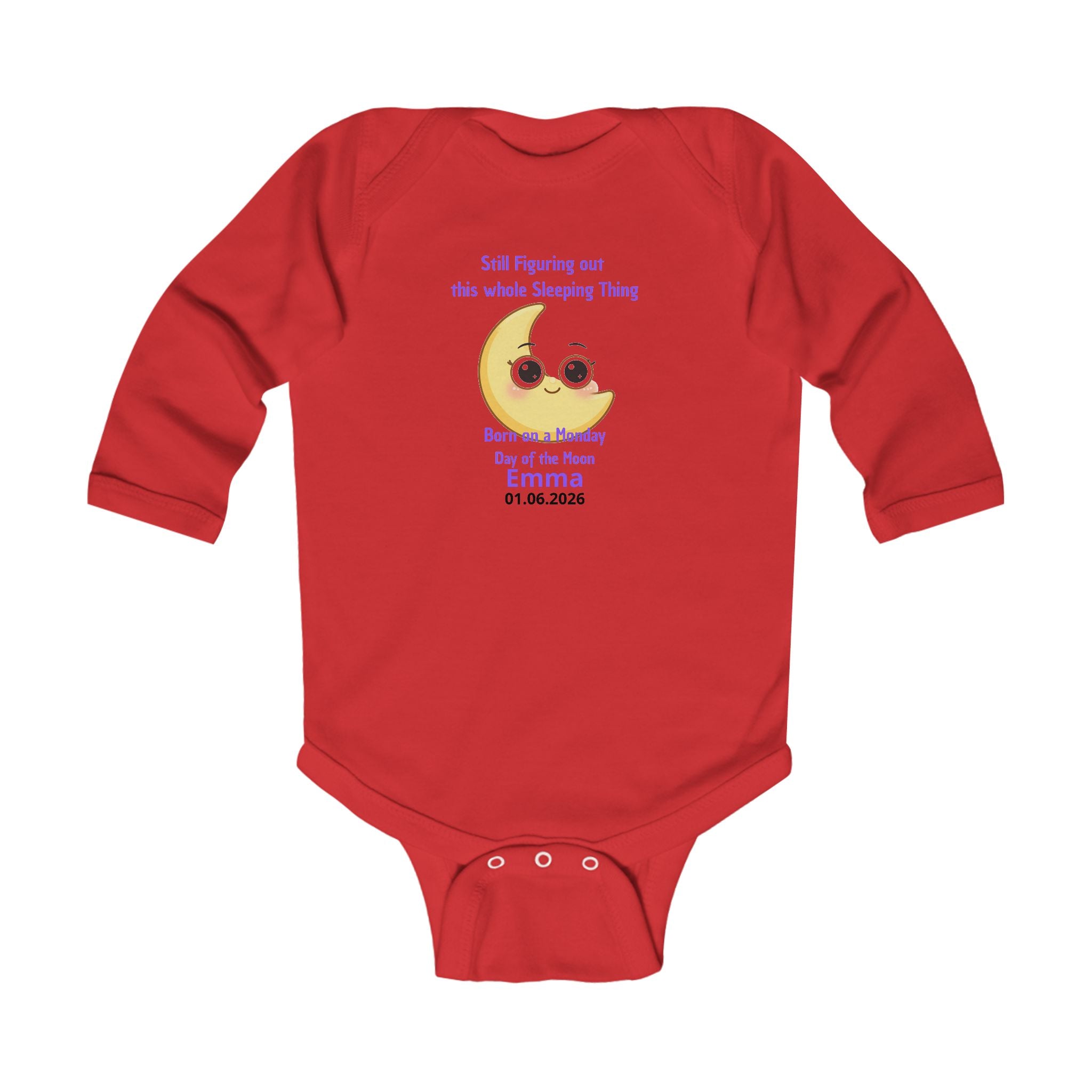 Personalized Baby Pajama - Born on Monday - Still Figuring Out Sleep