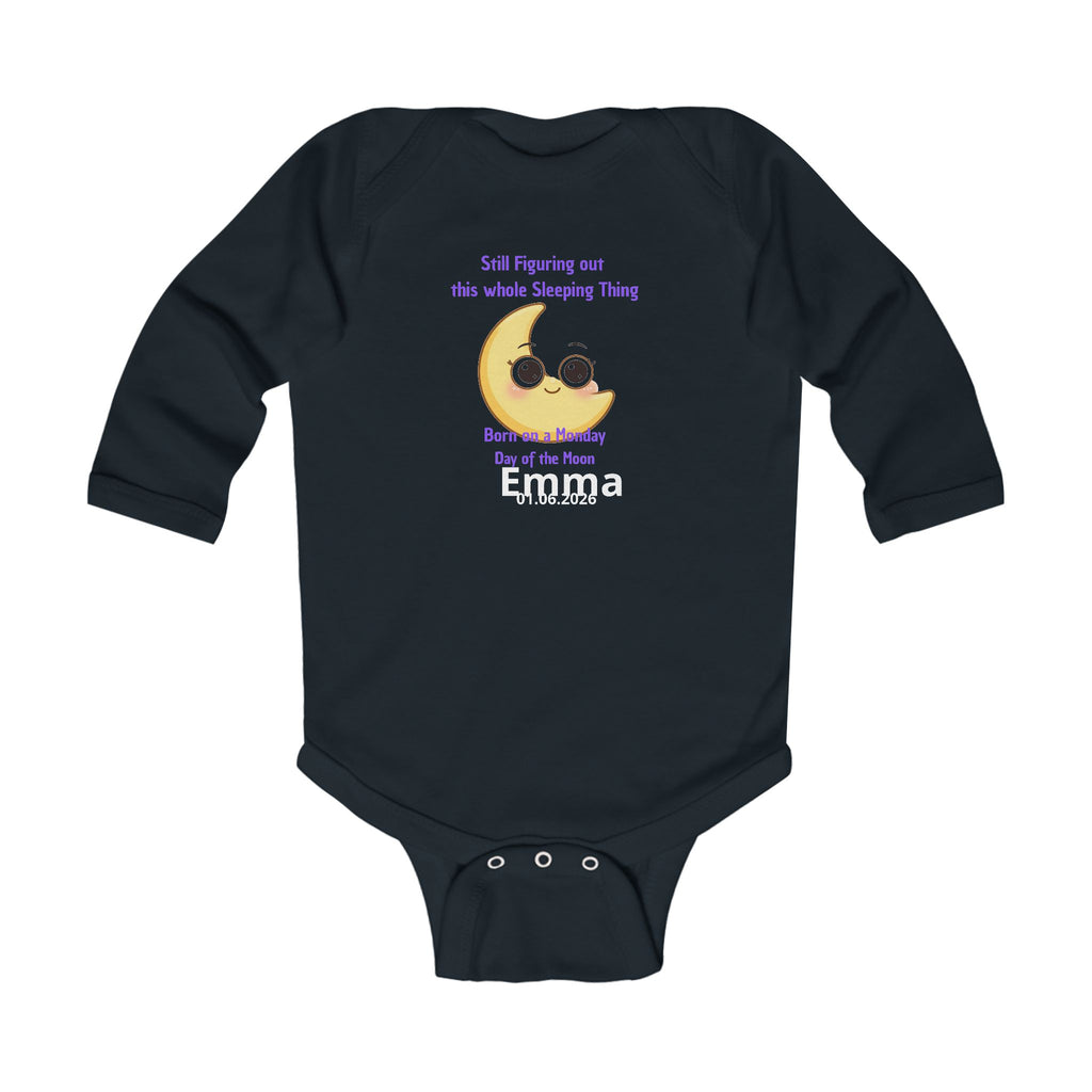 Personalized Baby Pajama - Born on Monday - Still Figuring Out Sleep