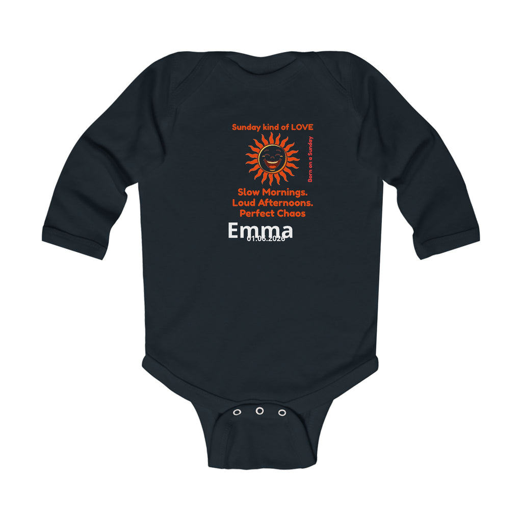 Personalized Baby Pajama - Born on Sunday - Perfect Little Chaos