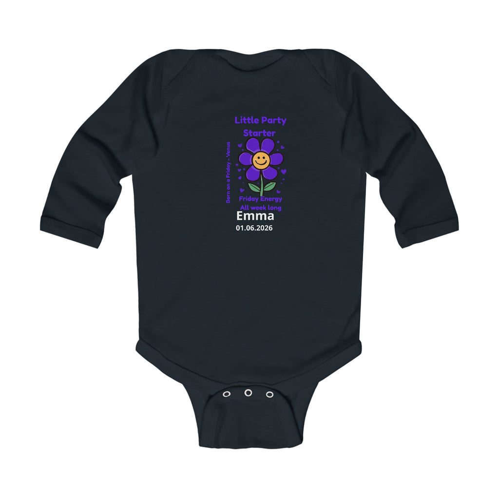 Personalized Baby Pajama - Born on Friday - Little Party Starter