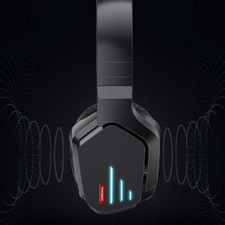 Head-mounted Noise Reduction Stereo Game Bass Wireless Luminous Headphones