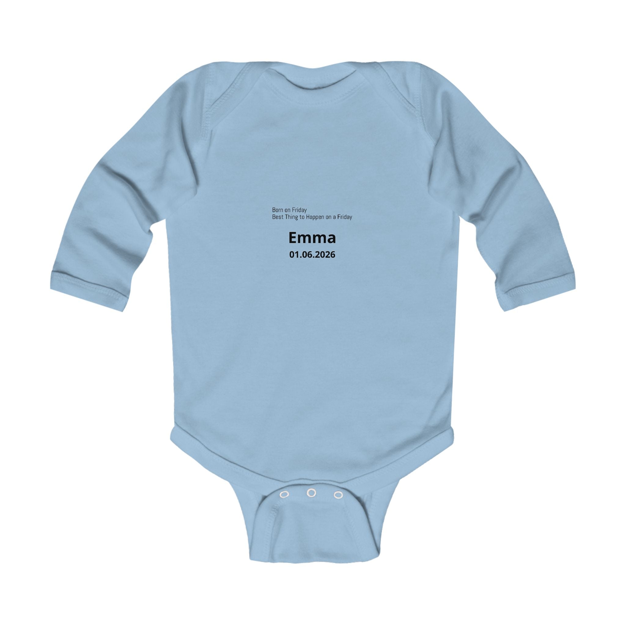 Personalized Baby Pajama - Born on Friday - Best Thing to Happen on a Friday