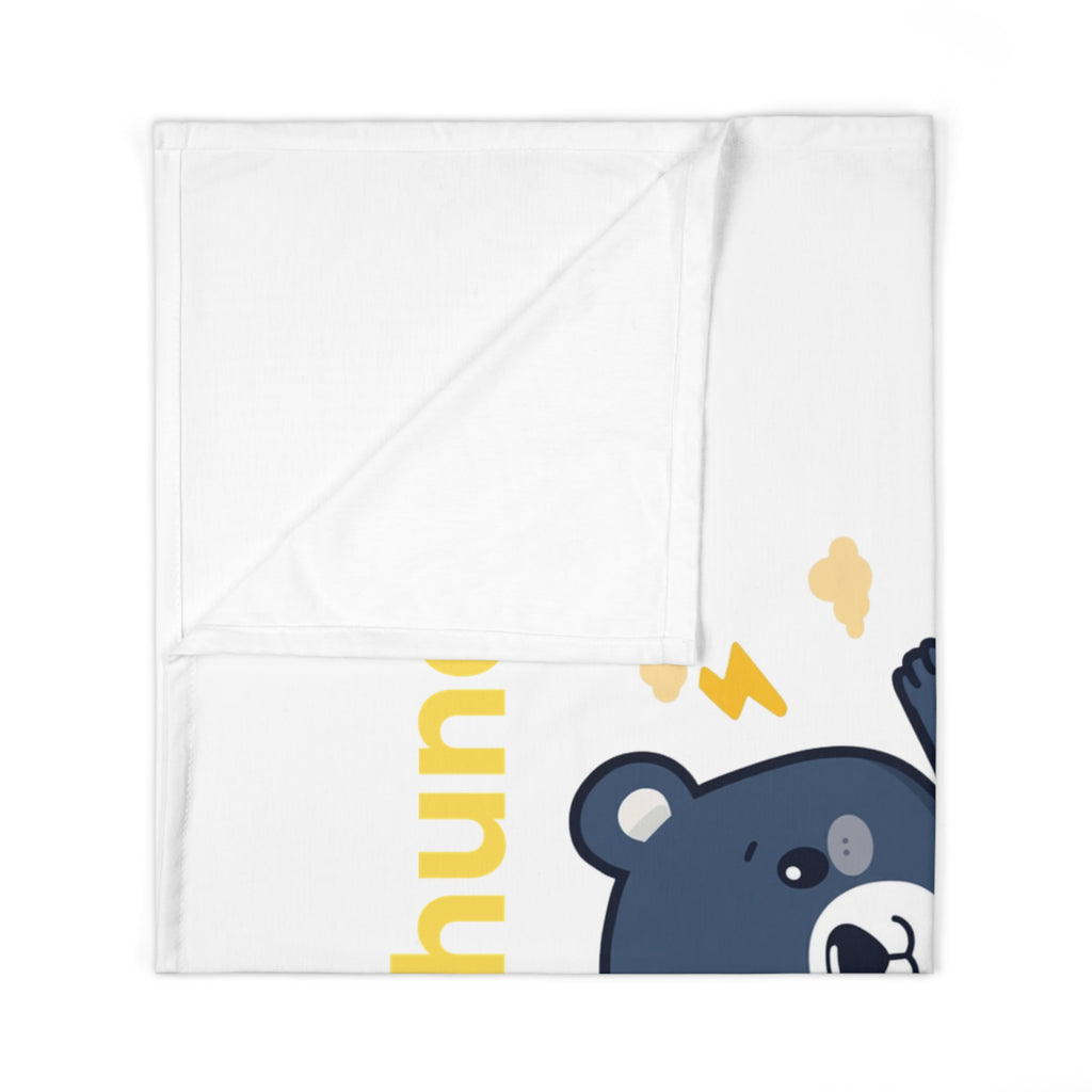 Personalized Baby Swaddle Blanket - Born on Thursday - Little Thunder