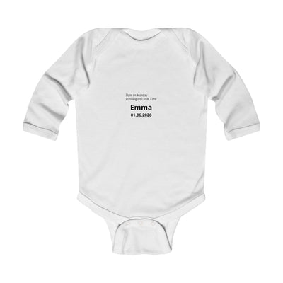 Personalized Baby Pajama - Born on Monday - Running on Lunar Time
