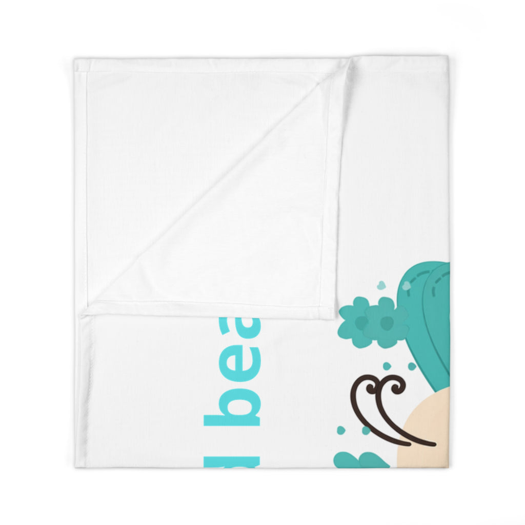 Personalized Baby Swaddle Blanket - Born on Friday - Joy and Beauty